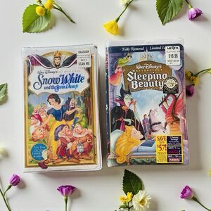 Disney VHS Tapes Factory Sealed Snow White And Sleeping Beauty Lot Of 2